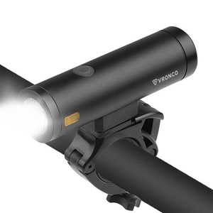 브론코 LED 자전거 라이트 충전식 전조등 4500mAh 1000루멘, 1개, 블랙