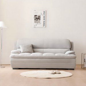 동서가구 베르디 아쿠아텍스 패브릭 3인용 소파 방문설치, 라이트 그레이