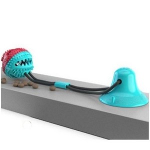 강아지 셀프 간식볼 터그장난감, 1개, 둥근볼 블루