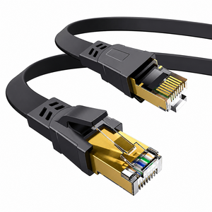 CAT8 40기가 초고속 랜케이블 초고속 인터넷 랜선 게이밍용 SFTP, 2m, 1개, 블랙