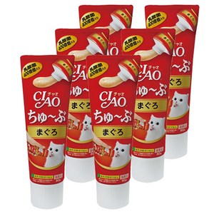 챠오츄르 고양이 CIAO 츄브, 참치, 80g, 6개