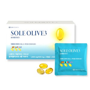 젠리서치 솔레 올리브3 1500mg x 30회분, 1개, 90정