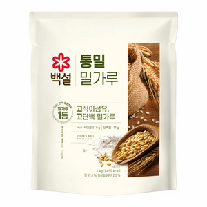 백설 통밀밀가루, 1kg, 3개