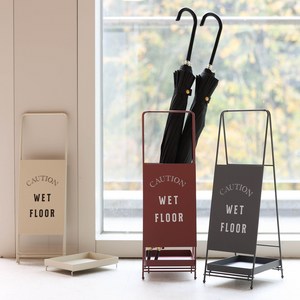 더패브 미니 모던 빈티지 철제 접이식 카페 인테리어 우산꽂이, 그레이, 1개