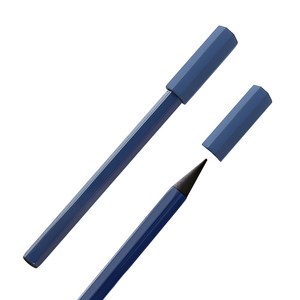 깎지 않는 연필 자이 탄소펜 보호캡 연필형 무한연필, Tan Blue