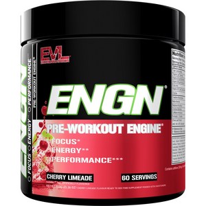 EVLUTIONNUTRITION ENGN 프리-워크아웃 엔진 체리 라임에이드 맛, 1개, 600g 골드박스 특가