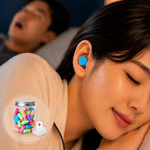 더프레즌트 수면용 학습용 수험생 대용량 귀마개 멀티색상 케이스증정, 60개입, 1개