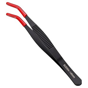 도마뱀 파충류 먹이 핀셋 긴 피딩 실리콘 집게, 1개, 블랙