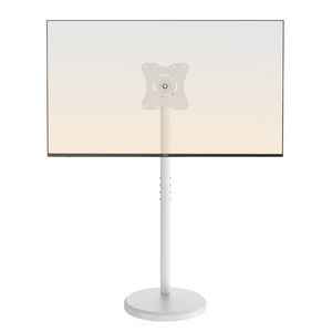LA DERIVE TV 거치대 높이 조절 가능 이동식 TV 거치대 화면 360도 회전 가능 14-42인치 대형 스탠드형 TV 거치대, 1개(화이트)