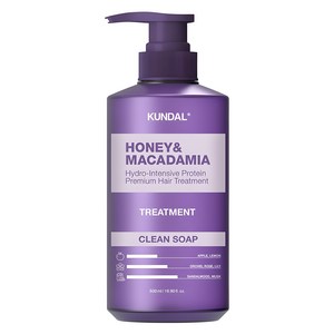 쿤달 허니 앤 마카다미아 헤어 트리트먼트 클린솝향, 500ml, 1개