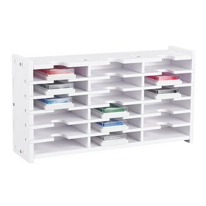 화이트 PVC 플라스틱 18구 잉크패드 보관 수납함 완제품 83x33x176cm