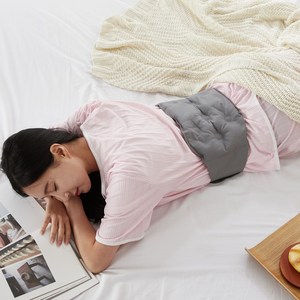 꼼띠아 국산 황토 면 냉 온 찜질팩 허리 찜질형 그레이, 1개