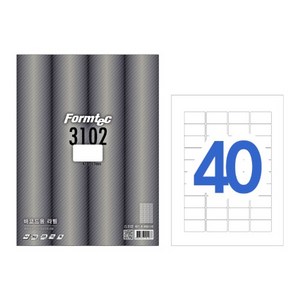 LS-3102 40칸 100매 바코드용 라벨 레이저 잉크젯 겸용(LS3102), 1개