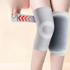 디한스 안감 토끼털 방한 겨울용 무릎보호대 2개, 그레이, 1세트