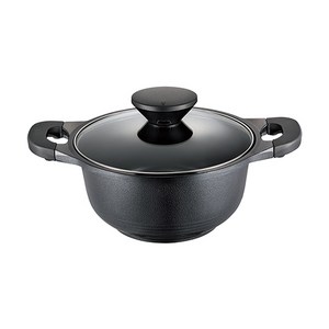 PN풍년 IH 주물 양수냄비, 22cm, 펄블랙, 1개