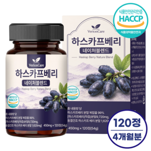 베리온케어 동결건조 하스카프베리 식약청인증 폴란드산, 1개, 120정