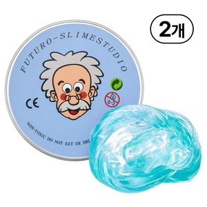 KC인증 퍼티 슬라임 박사퍼티 손에 안 묻는 유리퍼티, 블루, 45g, 2개