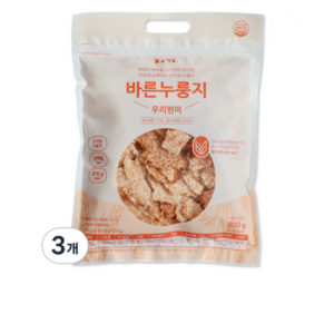 편식공장 바른누룽지 우리현미, 800g, 3개