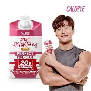 칼로바이 퍼펙트 파워쉐이크 20G 마시는 프로틴 음료 딸기맛, 24개, 250ml