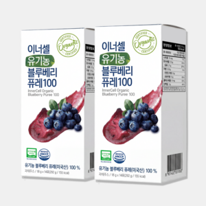 이너셀 유기농 블루베리퓨레100 항산화 눈건강 안토시아닌 리얼블루베리, 28개, 18g