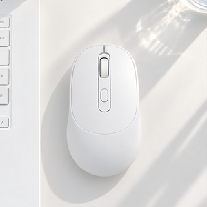 LG 그램 호환 저소음 블루투스 / USB 듀얼 무선 마우스 FOR BT-100 화이트 사무용 가정용 학생용 DPI조절, FOR-BT100