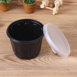 일회용소스용기 JH 105파이 특대 블랙 100세트-소분 일회용 포장 배달용기, 본상품선택, 1개, 100세트