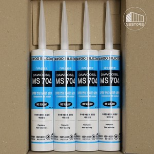 퀵마켓 방수 변성 실리콘+외부용+크랙보수 비오염 MS (노즐 포함) 회색, 4개