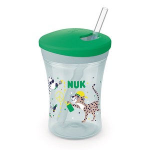 누크 액션 유아용 빨대컵, 230ml, 1개, 그린