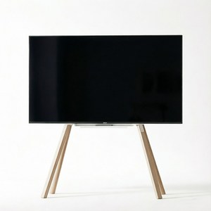 FANOBO 원목 아트 TV 거치대, 화이트, 1개