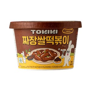 [28년전통특허] 또키키 짜장 컵 떡볶이 즉석 떡볶이 컵떡볶이 쌀떡볶이, 4개, 142g