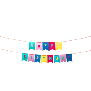 플라잉타이거 코펜하겐 고급 펠트 생일 가랜드 현수막 파티 용품 세트 유로커머스, 1개, 혼합