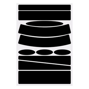 자동차 멀티 스크래치 커버 땜빵 스티커 / 휀다 도어 범퍼 흠집 문콕 커버 / 11P 대규격, 1세트, 유광블랙
