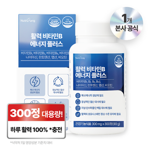 뉴트리정 활력 비타민B 에너지 플러스 대용량, 1개, 300정
