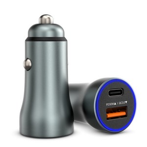 카플 차량용 충전기 60W 듀얼포트 시거잭 고속충전 알루미늄 핸드폰 USB 자동차 C타입, CARPLE-CC-60W