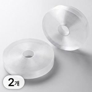 대용량 25m 벨크로 테이프 2개입 세트 보들이 까슬이 찍찍이 초강력 원형 접착식, 화이트, R99942W, 2개