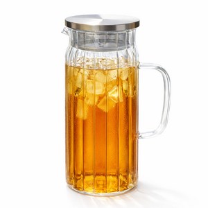 옵티머스 내열유리물병 360도 스텐캡 냉장고 물병, 투명, 1개, 1.4L