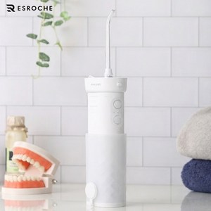 에스로체 아쿠아랩 - 접이식 무선 휴대용 구강세정기 + 노즐 1세트, 화이트, ER-AQUALAB