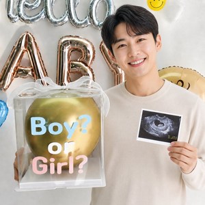 이벤트홀릭 젠더리빌 서프라이즈 박스 풍선세트 성별공개 확인 베이비샤워, 1개, 박스단품