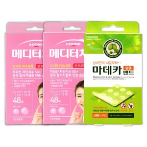 마데카 습윤밴드 스팟형 42매입 x 1개 + 메디터치 썬프로텍션 돗트 48매 x 2개, 1세트