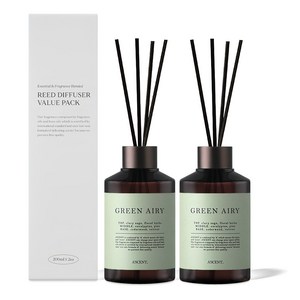 에이센트 퍼퓸드 디퓨저, 그린에어리, 200ml, 2개