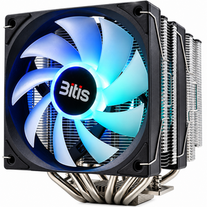 비티즈 T620 CPU 쿨러 공랭쿨러 인텔 AMD 겸용 듀얼타워, 1개, 블랙, T620 ARGB LED