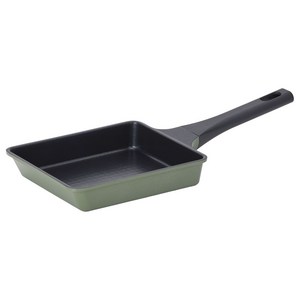 키친플라워 인덕션 사각 계란후라이팬 올리브그린, 1개, 18cm