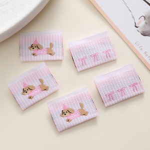미소데이샵 귀여운 강아지 끼움 리본 라벨 10p, 10개, 핑크