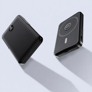 GoaTa 고급 대용량 초고속 22.5W 휴대용 맥세이프 초슬림 잔량표시 보조배터리, 블랙, 20000mAh
