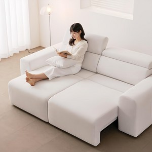 라자가구 미노르 3인용 소파 모션 리클라이너 슬라이드 무빙 패브릭 쇼파, 3인소파 아이보리