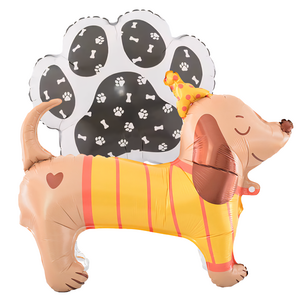 파파 파티 강아지 생일파티 풍선 세트 반려견, 1세트, 닥스훈트세트