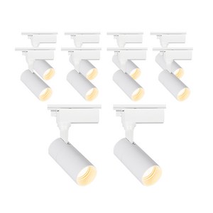 라인조명 LED 에코 원통 COB 일체형 레일조명 화이트바디, 5. 전구(노란빛) 20w, 10개