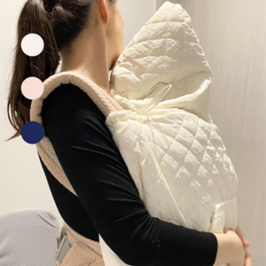 원라인 누빔 아기띠워머 아기망토 바람막이, 아이보리