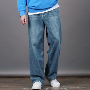 스댕클럽 남성용 난스판 히든밴딩 와이드 데님 팬츠 SKD0617