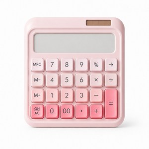 레트로 키보드 계산기 키캡 대형버튼, 1개, 핑크